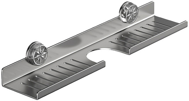 투데이리빙 60cm 무타공 와이드 욕실 선반 싱크대 세면대 수납 정리 다용도 거치대 씽크대 걸이 받침 물빠짐 배수 받침대, 1개, R98585H(그레이