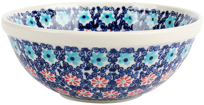 마뉴팍투라 폴란드 우동기 식기 예쁜 도자기 그릇 유니크 패턴접시, 1개, U003