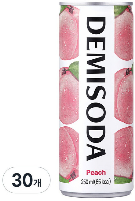 데미소다 피치 탄산음료, 250ml, 30개