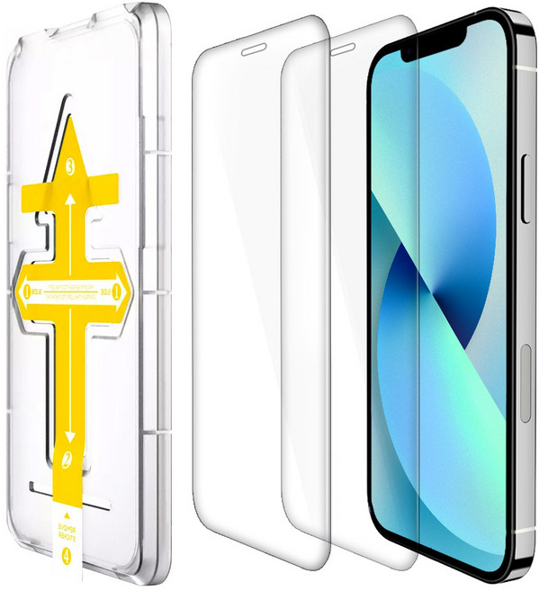 제트스킨 쉽게 붙이는 9H 강화유리 액정보호필름 2매 + 원터치 가이드툴 세트, 1세트