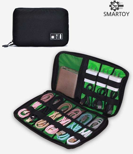 스마토이 디지털 다용도 양면 파우치, 블랙, 1개