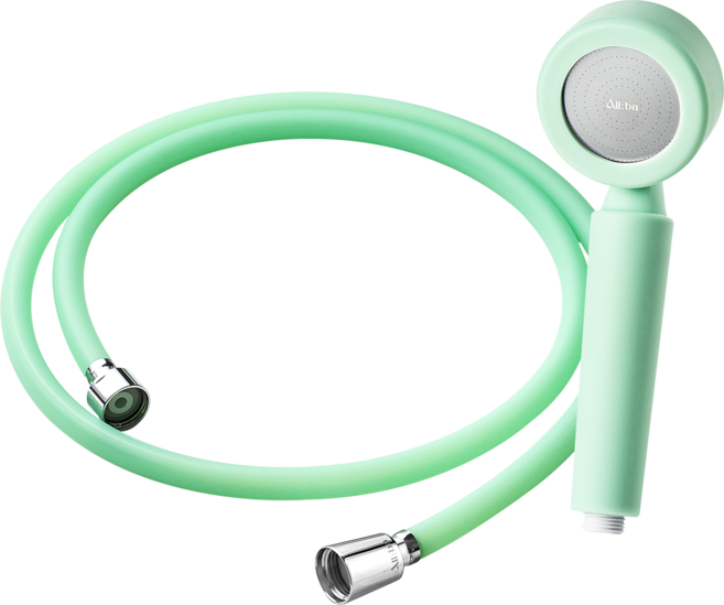 [set] 올바 더 뉴 의료용 실리콘 필터 샤워기 세트 1.5M (샤워헤드+샤워호스1.5M+필터2ea), 미스티민트, 1세트