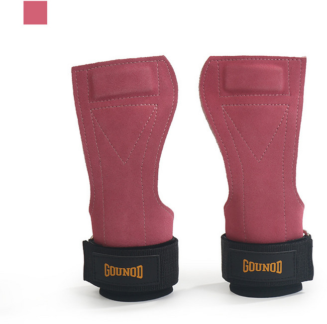 YAPOGI 소가죽 헬스 스트랩 프로 그립 헬스 리프팅 스트랩 손목보호대 손목스트랩, 2개, 로즈레드