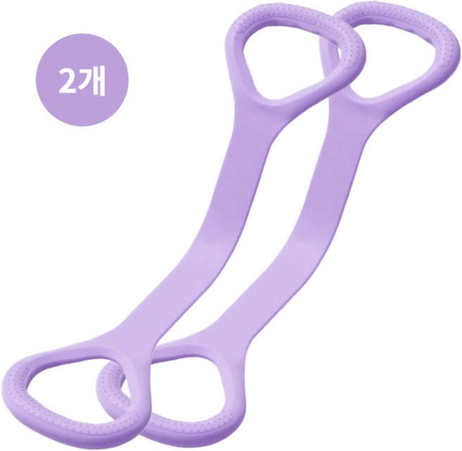 더블트리 필라테스 요가 스트레칭 밴드, 2개, 퍼플