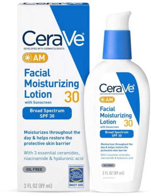 세라비 AM 페이셜 모이스처라이징 로션 SPF 30 보습로션 89ml 2개