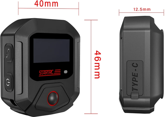 DJI 액션 5 프로 카메라용 범용 GPS 블루투스 리모컨 6/액션 4 무선, 01 검정색