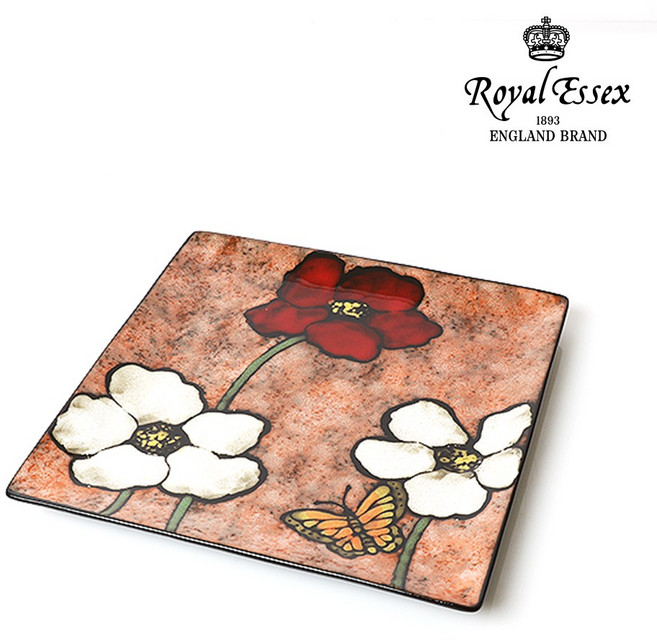 소담 정사각접시대 대, 핑크, 1개