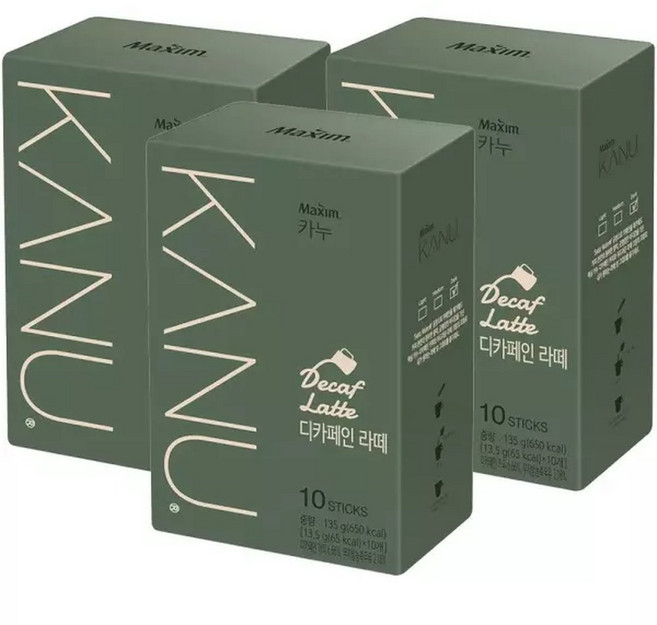 카누 디카페인 라떼 30T (10T x 3개), 13.5g, 30개입, 1개