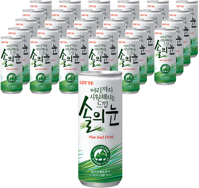 롯데칠성음료 솔의눈, 240ml, 30개