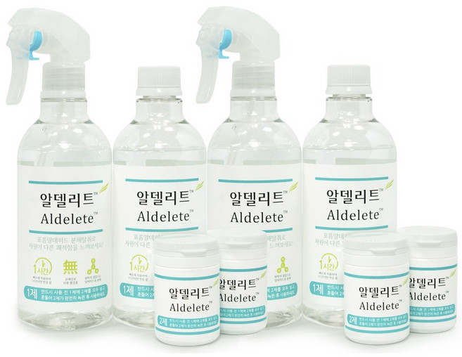 30평형대 입주를 위한 새집증후군 원인제거-알델리트 4병세트(1800ml), 450ml, 4개