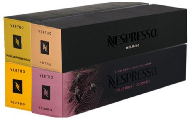 네스프레소 버츄오 캡슐커피 셀렉션 마일드 4종 세트, 1세트, 40개입, 397g