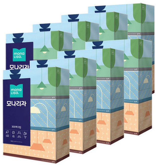 벨라지오 각티슈 아로마향 300매x3입 8팩 1박스, 300매, 8박스