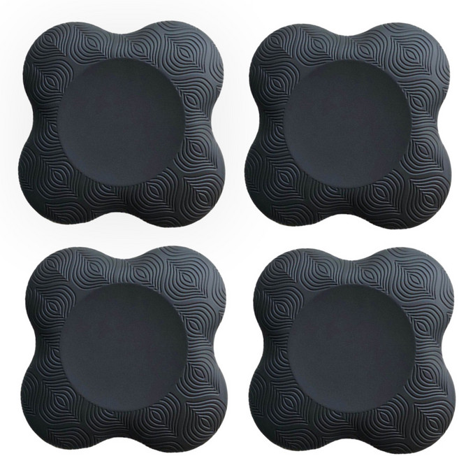 미소라인F 요가매트 20mm 두꺼운 무릎매트 팔꿈치 매트 필라테스매트 손목보호, 블랙 4장