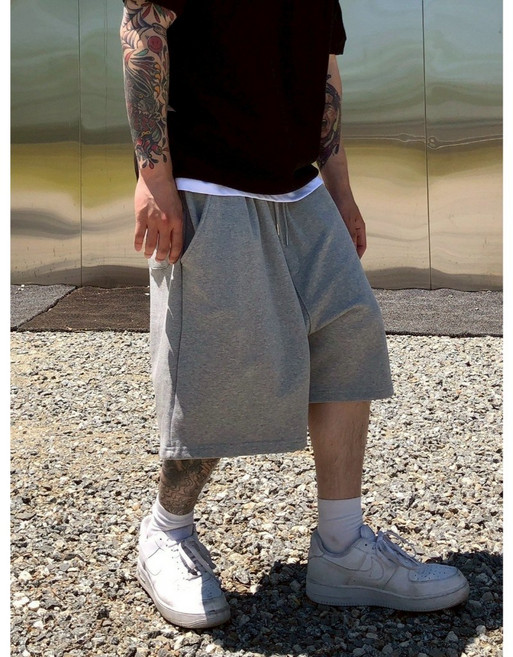 BT3 厚磅 棉短褲 休閒寬大運動六分褲 MM47