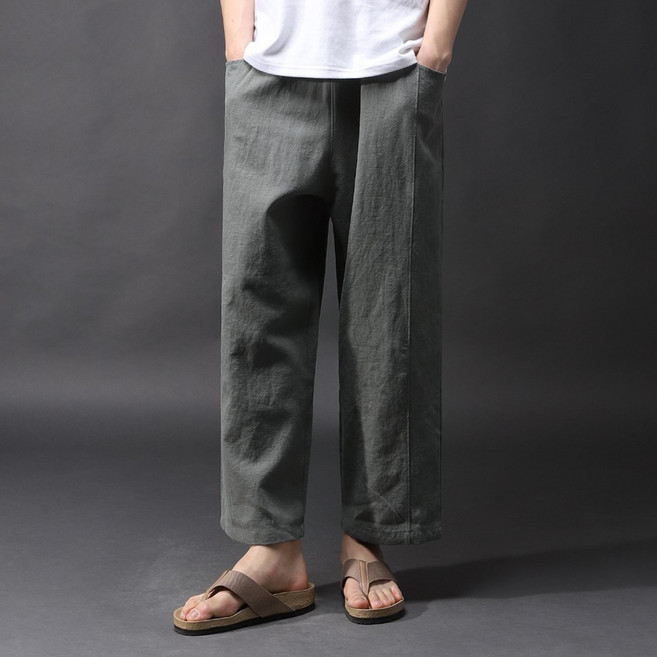 후앙스 여름 밴딩 시원한 린넨 와이드밴츠 DZCP-3212