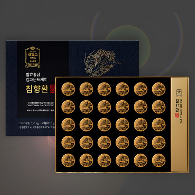 진웰스 컴파운드K 홍삼 침향환 3.75g x 30환 국내산 6년근 발효 홍삼액 선물 gift red ginseng, 1세트, 30정