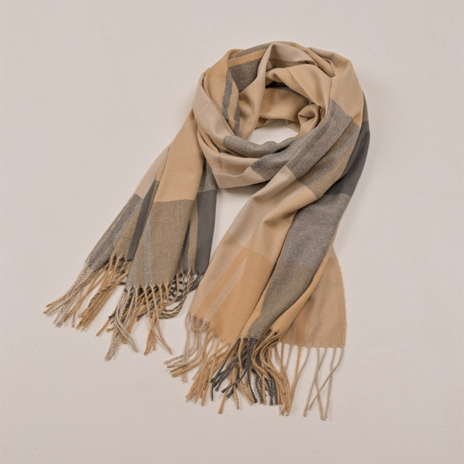 체크 니트 머플러 남녀공용 커플 롱 목도리 8color no.183