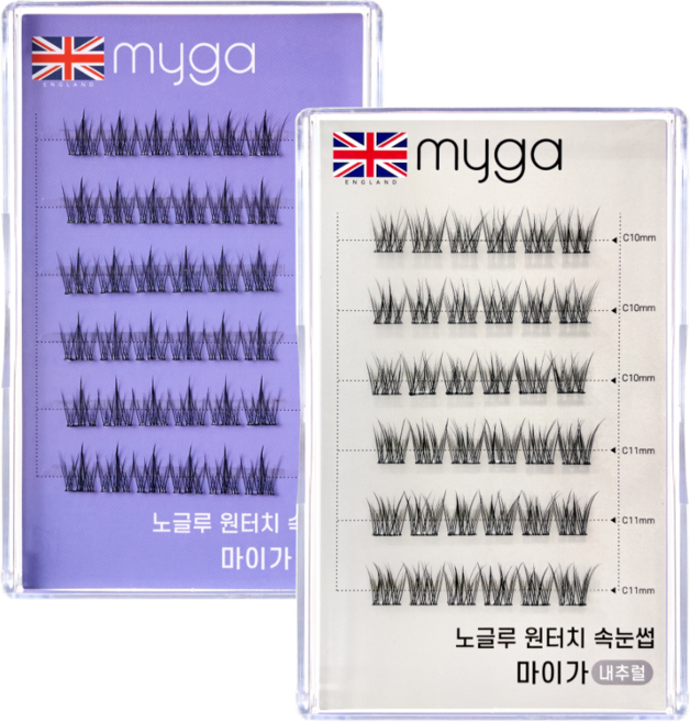 마이가 노글루 가닥속눈썹, 1개, 퓨어내추럴