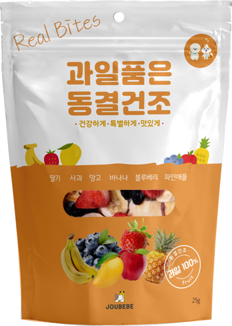 주베베 바삭 촉촉 동결건조 세트, 2개, 25g, 과일품은 동결건조