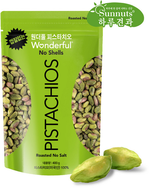 선명농수산 원더풀 껍질없는 탈각 피스타치오 400g, 1개