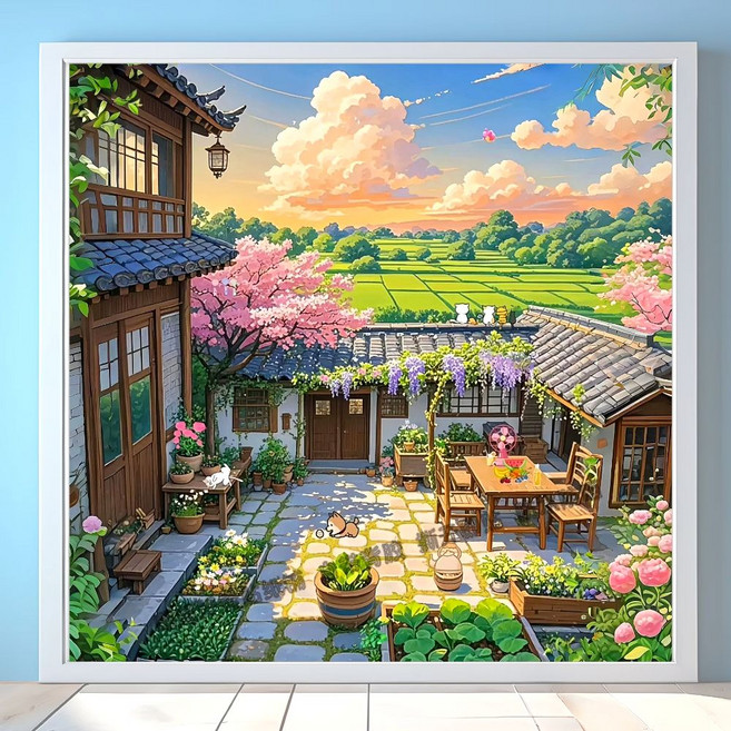 슈슈보석십자수 즐거운 취미 50X50 패브릭형, R35, 1개