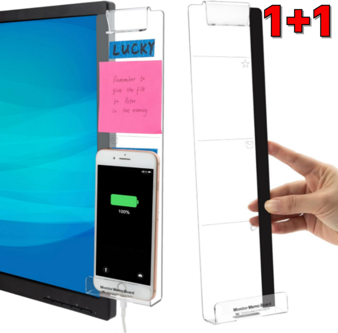 1+1 모니터 메모보드 모니터메모판 아크릴 매모보드, 좌측+우측
