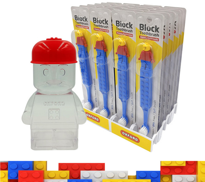 [무배]옥스포드 칫솔 벌크패키지 24p+피규어통사은품 / 대량구매 초특가 유아아기칫솔, 옥스포드 칫솔24p+피규어통(블루), 1세트, 24개입