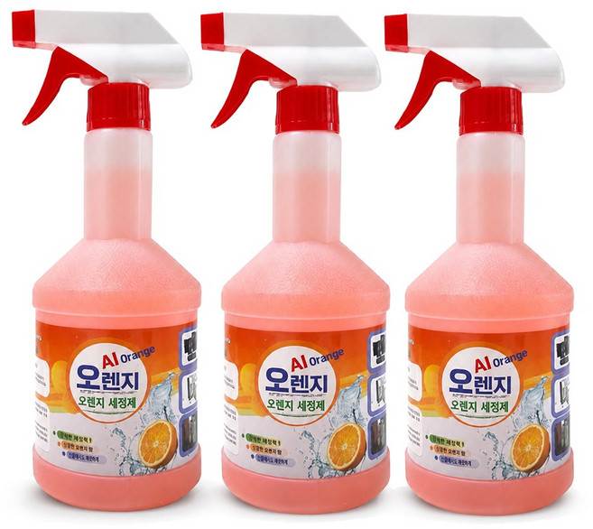 다목적 클리너 신발 세정제 에이아이 오렌지 650ml, 3개