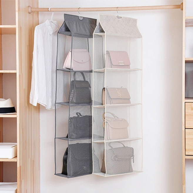 hyunblossom 현블러썸 고리형가방정리함 가방정리 가방보관 가방걸이 가방수납걸이, 베이지, 1개