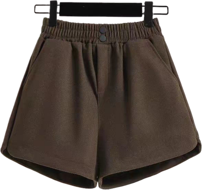 여성용 모직 반바지 하이웨스트 빅사이즈 A라인 반바지 뉴타임즈7D226