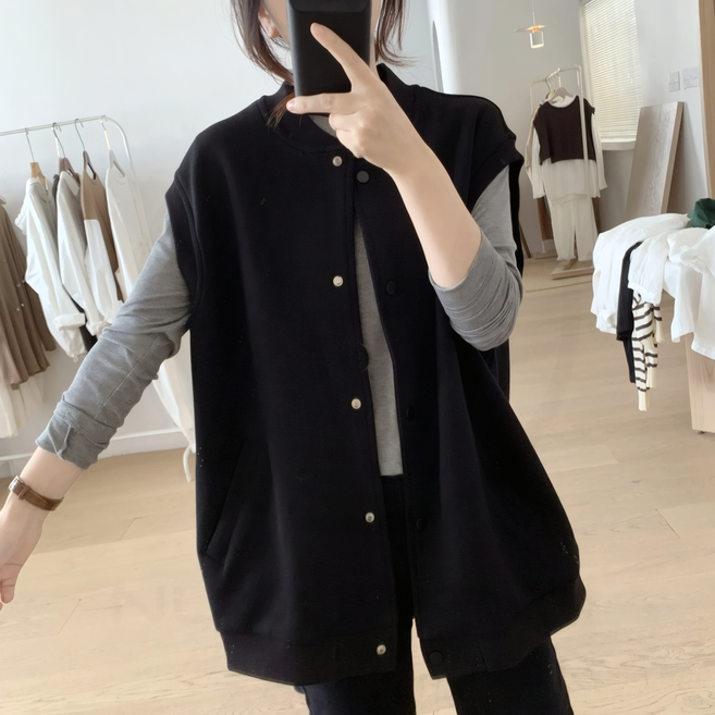 NUNUHANA 여성 민소매 나시 캐주얼 조끼 빅사이즈 BMA0265