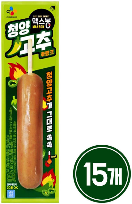 (냉장)[맥스봉]청양고추 후랑크, 15개, 80g