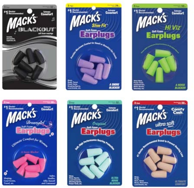 맥스 소음방지 귀마개 36개입 수면 소프트폼 이어플러그 6종, 6개, 3쌍 - 쿠팡