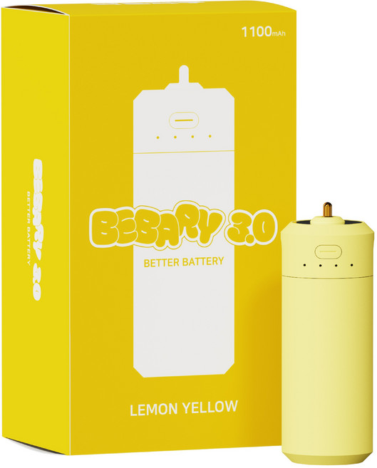 [박순희와오덕구] 충전식 응원봉 배터리3.0 베베리 콘서트 필수템 건전지 소켓, 응원봉 배터리: LEMON YELLOW