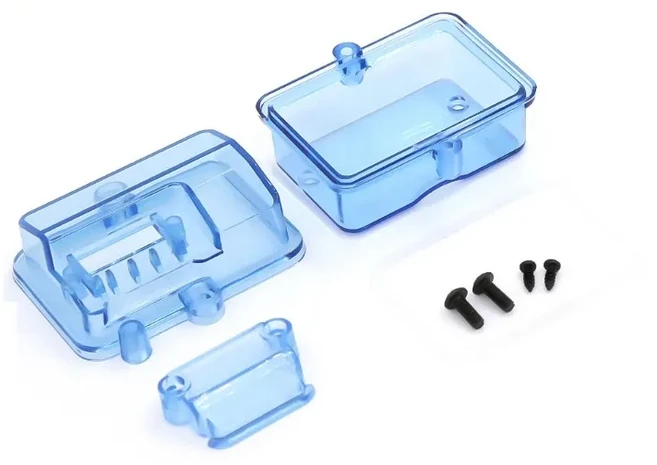 방수 리시버 박스 RC카 리모컨용 TRX4 HSP D90 Axial SCX10 크롤러 및 모델 호환, 01 파란색