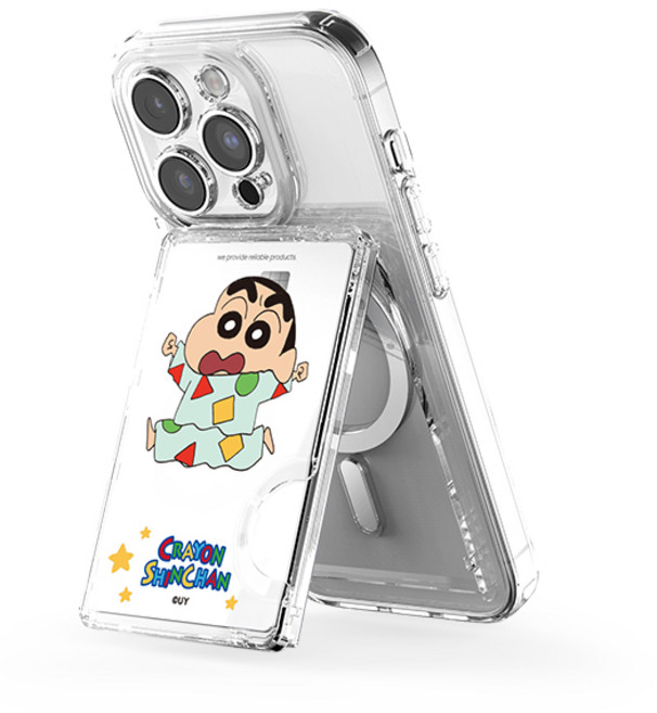 짱구 마그네틱 멀티 스탠드 카드지갑 (맥세이프 호환), 1개, 큐티 짱구_잠옷 짱구