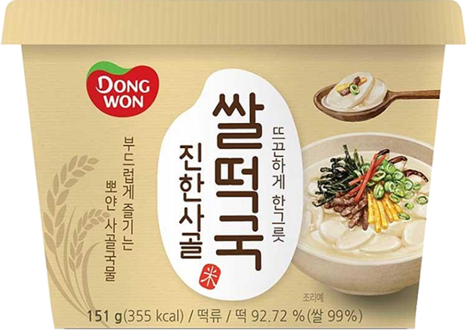 진한사골 쌀떡국, 151g, 7개