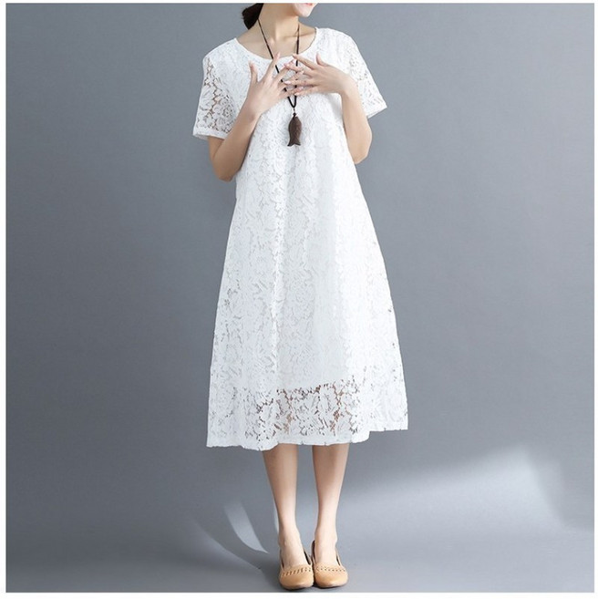 레이스 드레스 반팔 원피스 177