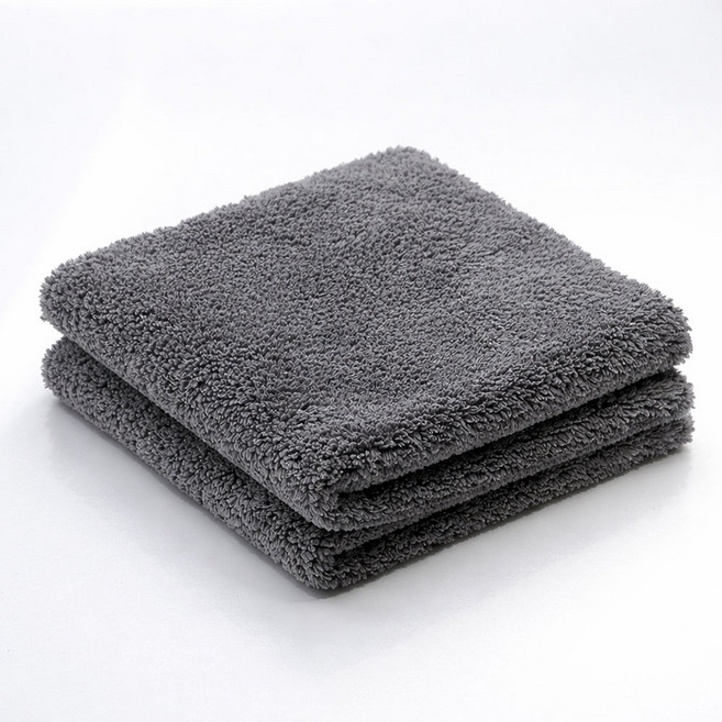 라임리빙 세차 타월 버핑타월 극세사 무봉제 양면 40x40, 그레이, 2개