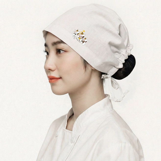 린넨두건 네코 쿠하 / 주방캡 위생 모자 / 김수미두건