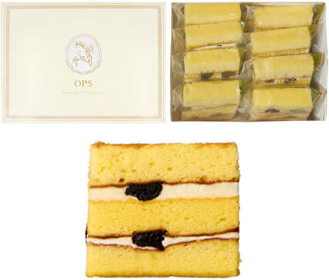 [옵스] 갸또 무쓸린 (8EA) 고급 수제 체리 구움과자 선물용 빵 그리오틴 케익, 320g, 1개