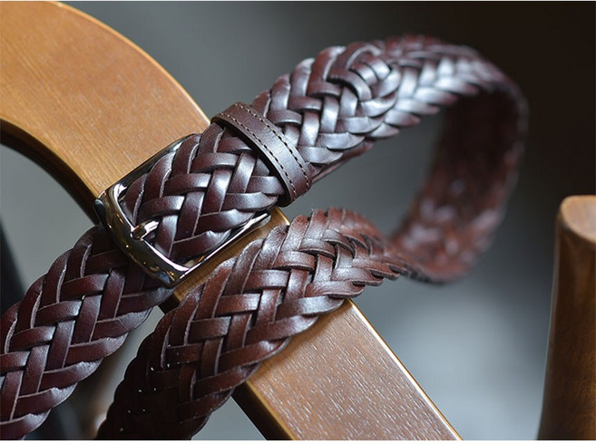 어버너 국산 통가죽 소가죽 위빙 꽈배기 벨트 2사이즈