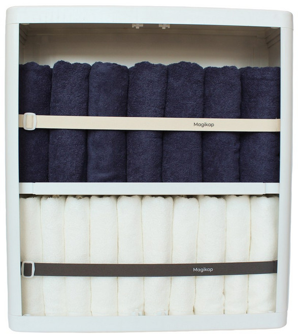 매직캡 욕실 수납장 수건 걸이 수건지키미 2p, 그레이, 2개