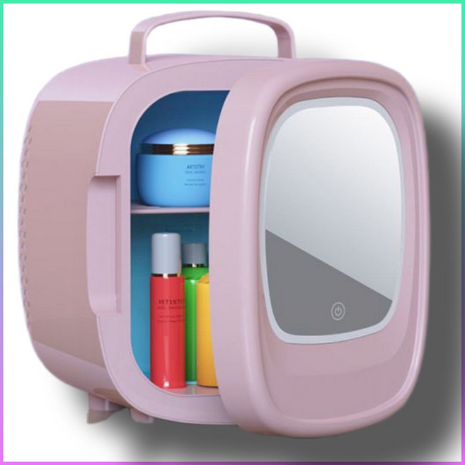 샤인쿨 28dB 저소음 미니 소형 화장품 냉장고 차량용 휴대용 온장고 무소음, 화이트