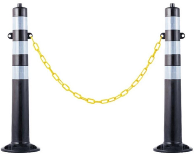 주차장 블랙 고리형 차선규제봉 도로안전봉 주차탄력봉 중앙분리봉 라인봉 시선유도봉, 1개