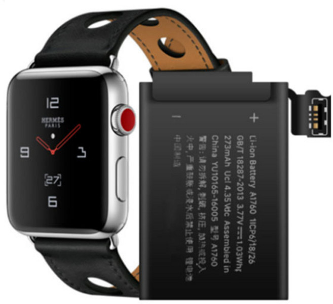 호환 애플 워치 7세대 S7 시리즈용 교체용 배터리 iWatch 7 41mm 45mm S7 배터리, apple watch S7, 1개