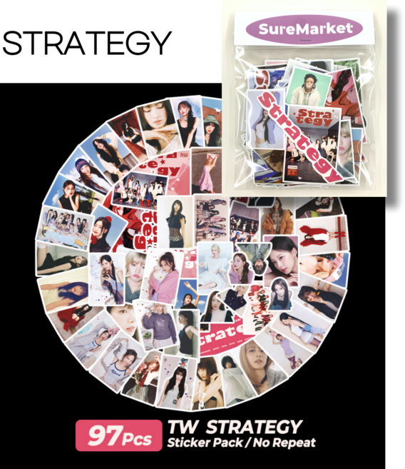 슈어마켓 트와이스 2026신상 앨범 굿즈 스티커, STRATEGY