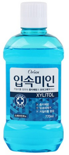 오릭스 (Oriox) 입속미인 후레쉬 자일리톨 토탈 케어 구강 청결제 770ml 대용량 가글액 1박스(12개), 36개