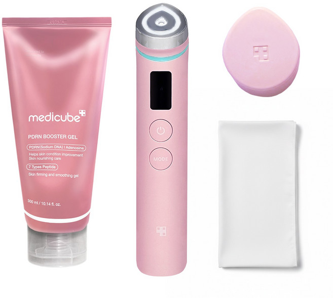 메디큐브 에이지알 부스터 프로 핑크 에디션 + PDRN 부스팅 젤 + 캡 세트