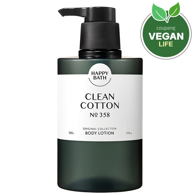 해피바스 오리지널컬렉션 바디로션 클린코튼향, 500g, 1개